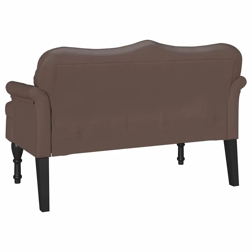 Panca Chesterfield Marrone 120,5 x 65 x 75 cm Pelle Sintetica CFW1498540
