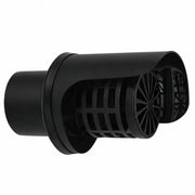 cappello orizzontale griglia Ø 80 mm acciaio inox verniciato nero stufa pellet
