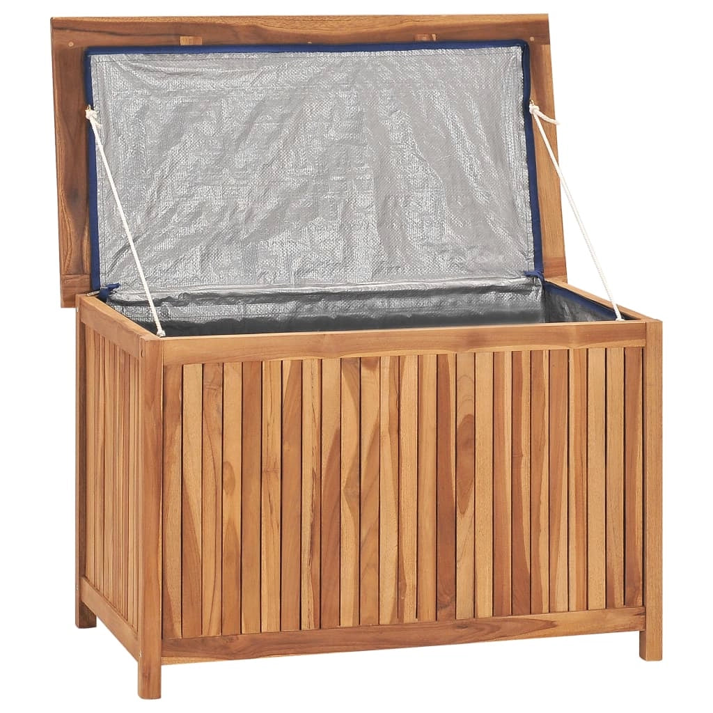 Cassetta portaoggetti per mobili da giardino 90 x 50 x 58 cm in legno massello di teak 02_0013054
