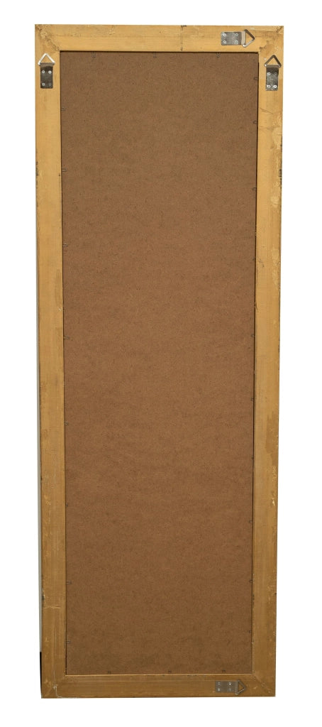 Biscottini Specchio Specchiera da parete e appendere verticale/orizzontale L50xPR4xH140 cm finitura foglia oro anticato