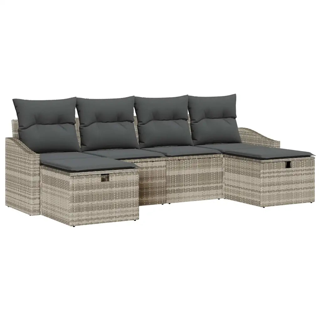 Set Divano da Giardino con cuscino 6 pcs polyrattan 3359321