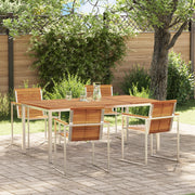 Set da Pranzo da Giardino  5 Pezzi in Legno Massello di Acacia