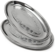 Dienbladen eleganti - Set da 2 - Acciaio inossidabile - 40 x 22,5 cm