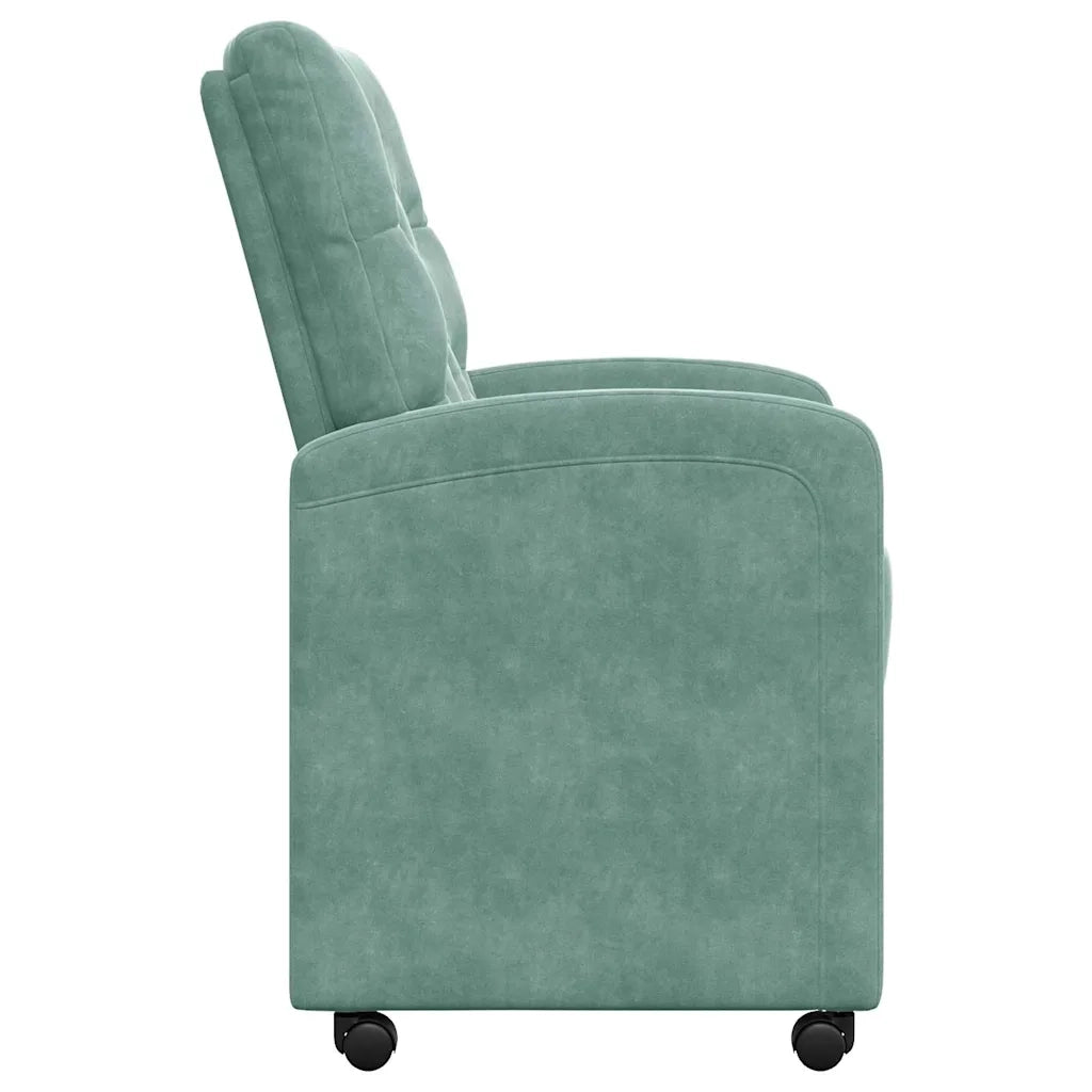 Sedie da Pranzo con Ruote 2 pcs verde mare 58 x 67 x 97 cm 42017874