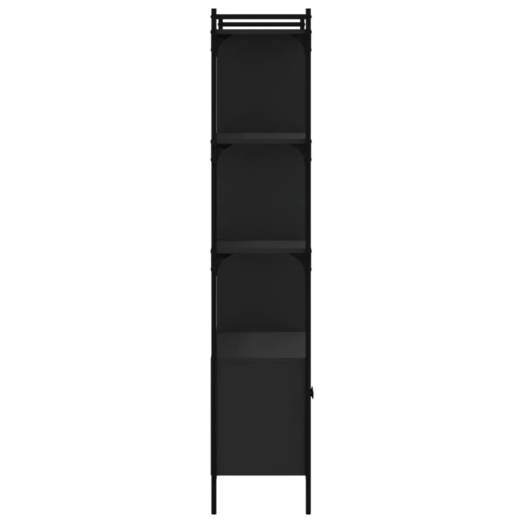 Libreria con Ante Nera 76,5x30x154,5 cm Legno Multistrato 833348