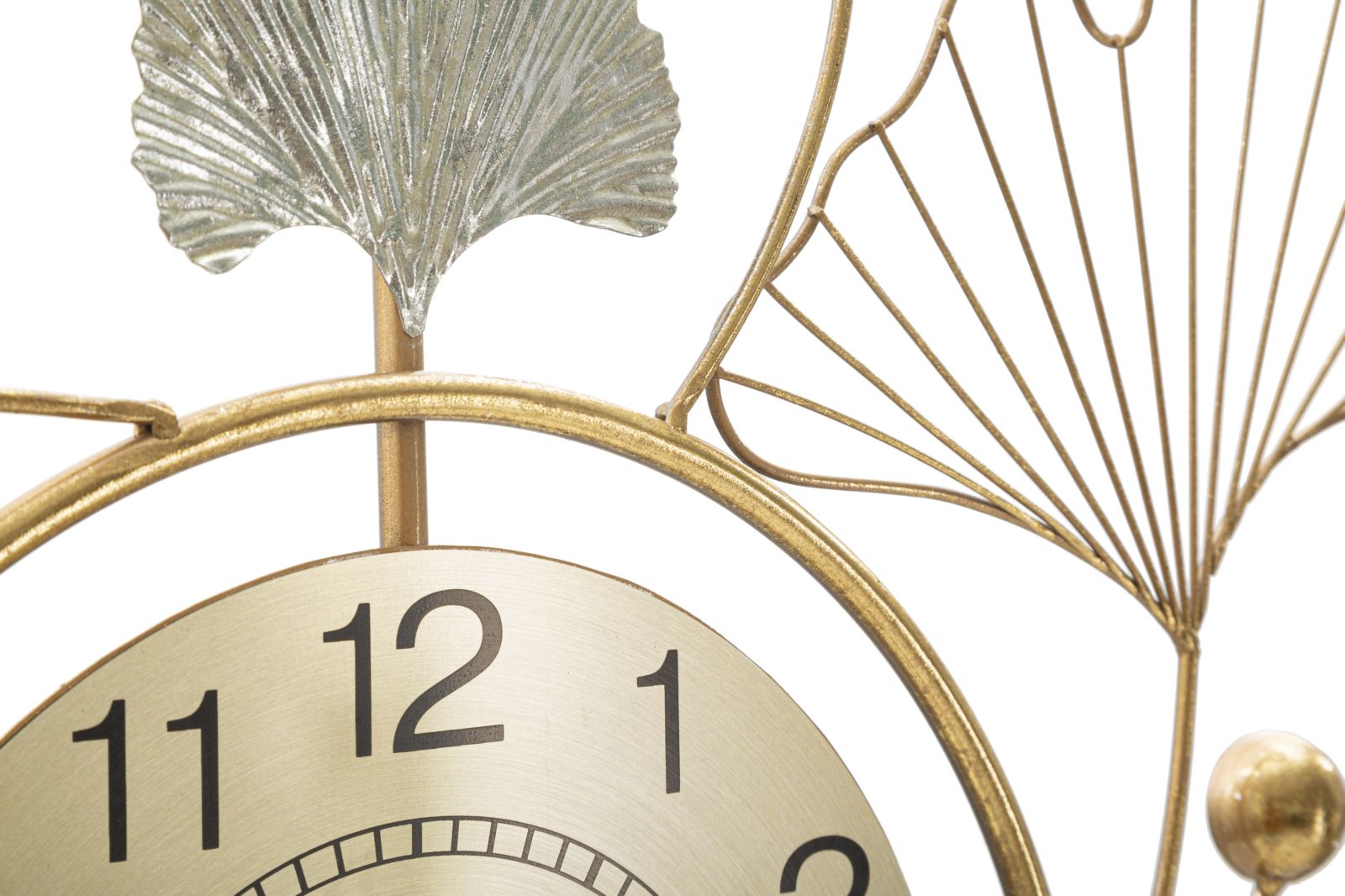 Pannello da Muro Leavy con Orologio 52,5x3,5x102 cm in Ferro