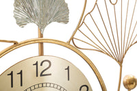 Pannello da Muro Leavy con Orologio 52,5x3,5x102 cm in Ferro