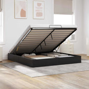 Letto ottomano Nero King size Similpelle 3403066