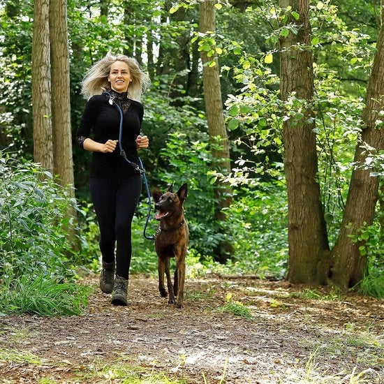 Cintura per cani regolabile in diverse colori Blu con guinzaglio e doppia funzione