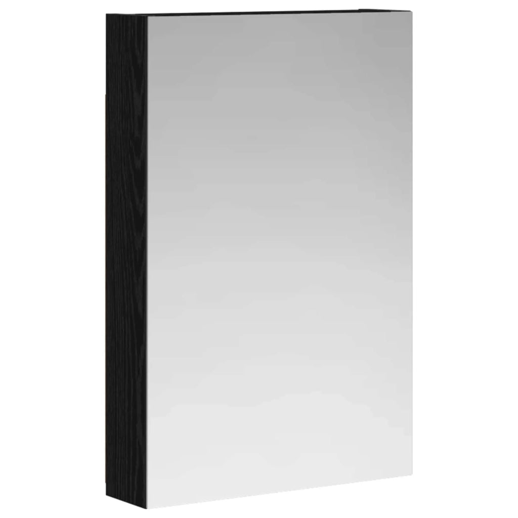 Mobiletto per specchio da bagno Rovere Nero 40 x 10,5 x 60,5 cm