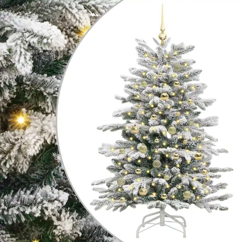 Albero di Natale Artificiale con Rami Pieghevoli Bianco 150 cm 3395635