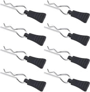 Clip di corpo 8 pezzi - Punti curvi R - Lega di alluminio/acciaio - Per RC auto 1/8, 1/10, 1/12 - Duraturo - Nero