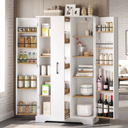 Armadio da cucina in MDF bianco con ripiani portaspezie