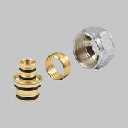 ADATTATORE CROMATO PER TUBO MULTISTRATO  16x2,0  24x19     TIEMME