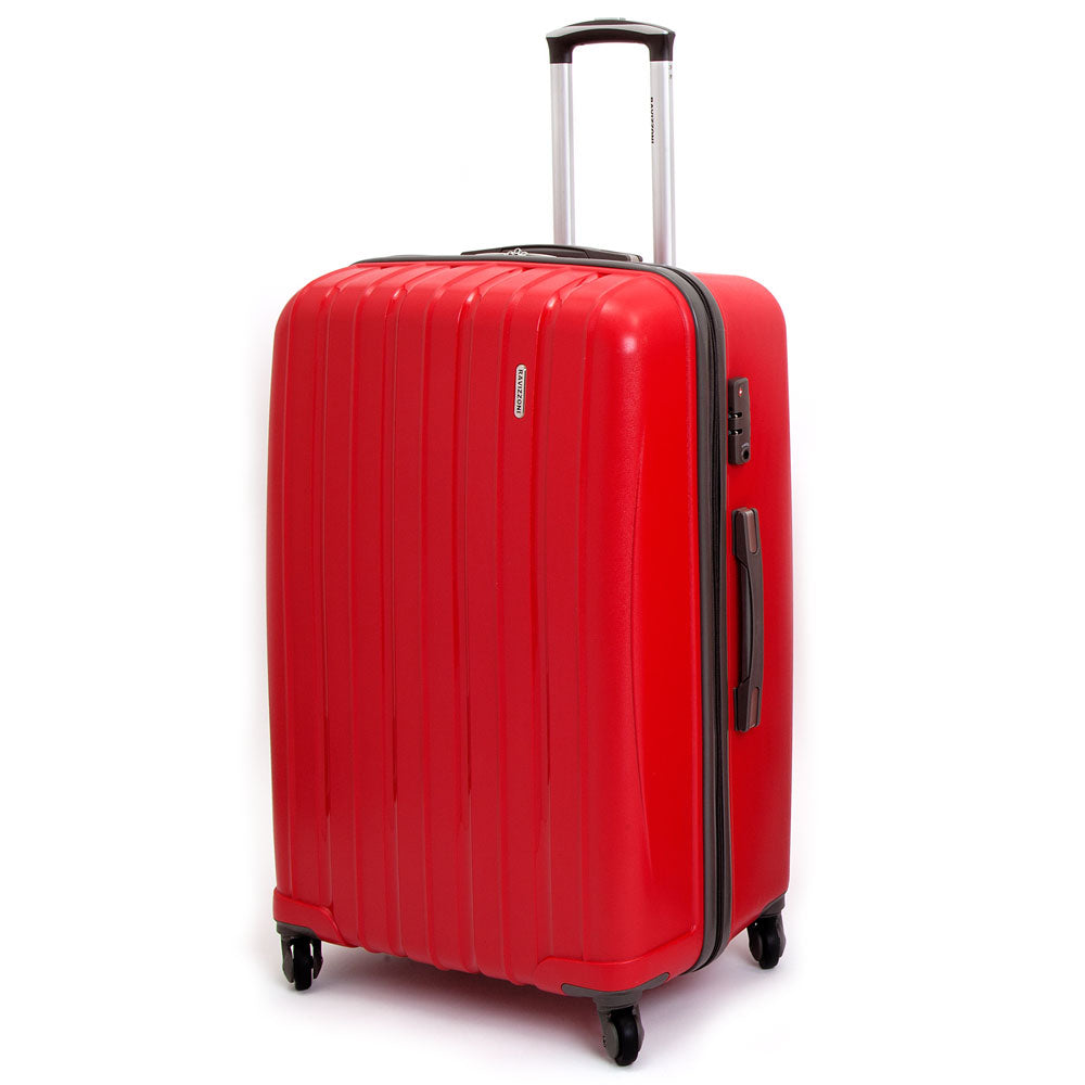 Trolley Valigia Grande Rigida in Polipropilene 4 Ruote TSA Ravizzoni Iron Rosso