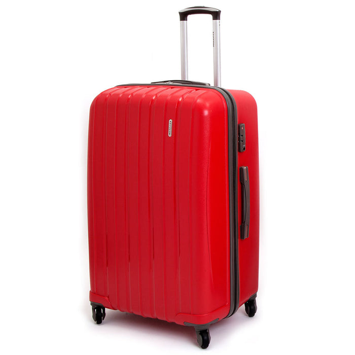 Trolley Valigia Grande Rigida in Polipropilene 4 Ruote TSA Ravizzoni Iron Rosso