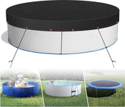 Copertura per piscina diametro 245 cm protezione UV copertura acquatica impermeabile e stagna nera.