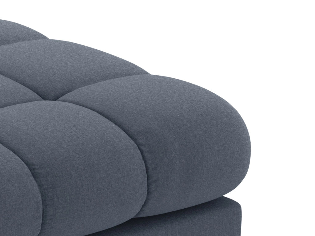 Cosmopolitan Design - Chaise longue sinistra "Bali" in tessuto strutturato blu scuro 