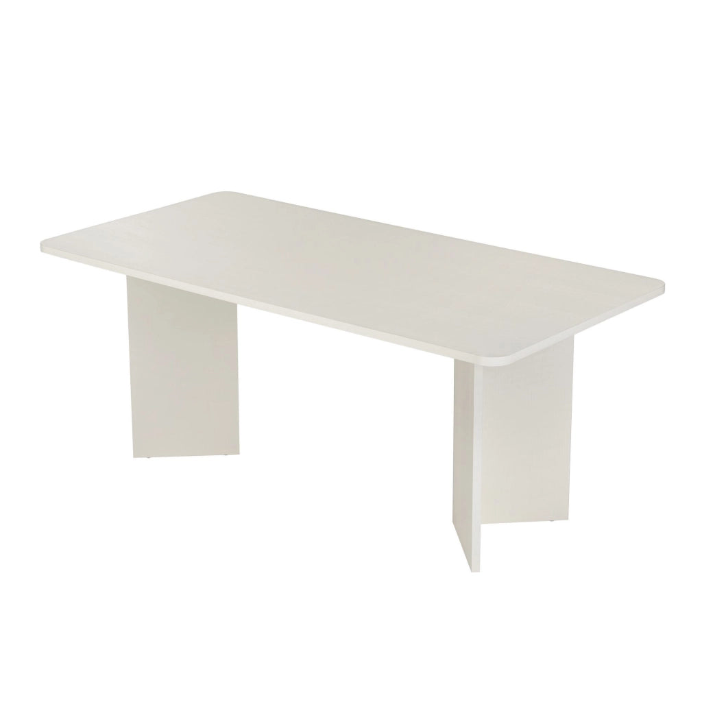 Tavolo da pranzo in legno "Linza" 180 x 90 x 75 cm - Legno bianco