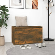 Panca da ingresso-Sgabello-Panca da Corridoio 80x40x45 cm Rovere Fumo in Legno Multistrato