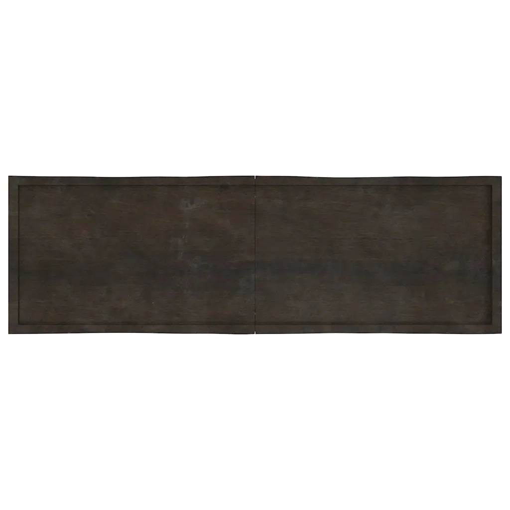 Piano Tavolo Marrone Scuro 200x60x(2-4) cm Rovere Non Trattato 364050