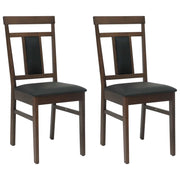 Sedia da pranzo 2 pz | Sedie da cucina Marrone chiaro e nero
