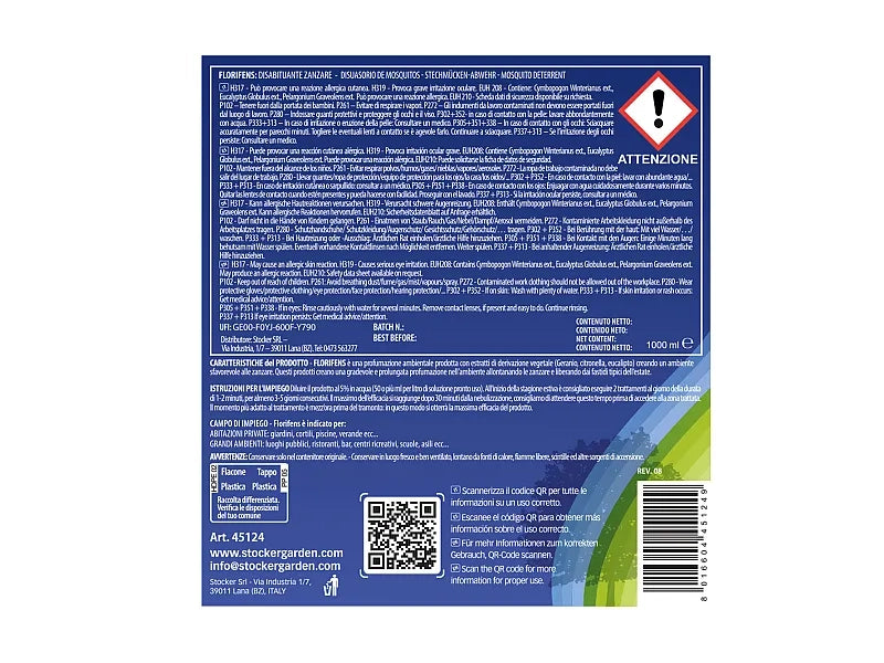 Stocker Florifens disabituante anti-zanzare confezione da 5 L