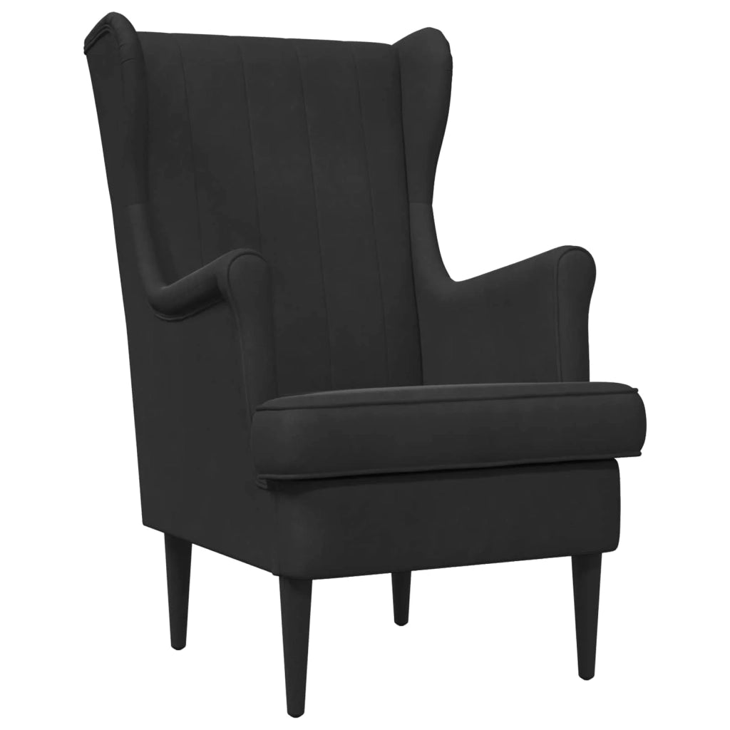 Poltrona con Ottomano 2 pz Nero Velluto 3418827