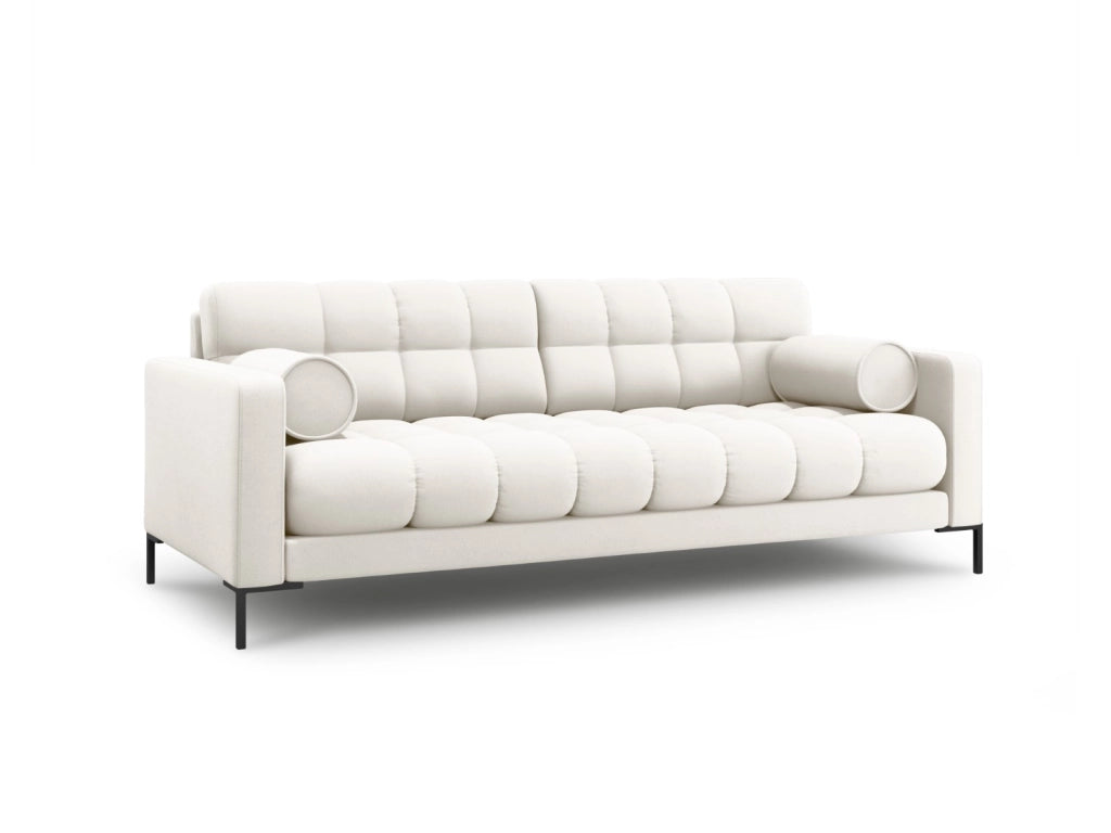 Cosmopolitan Design - Divano "Bali" 3 posti in tessuto strutturato beige chiaro 