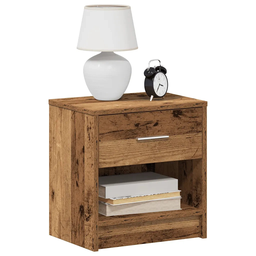 vidaXL Comodino con Cassetto Legno Antico 39x28x41 cm