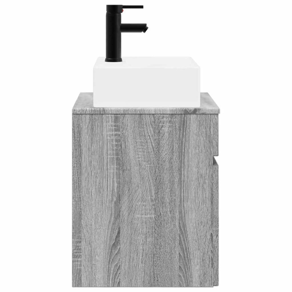Mobile Lavabo da Parete Sonoma grigio 39 x 41 x 62,5 cm 890578