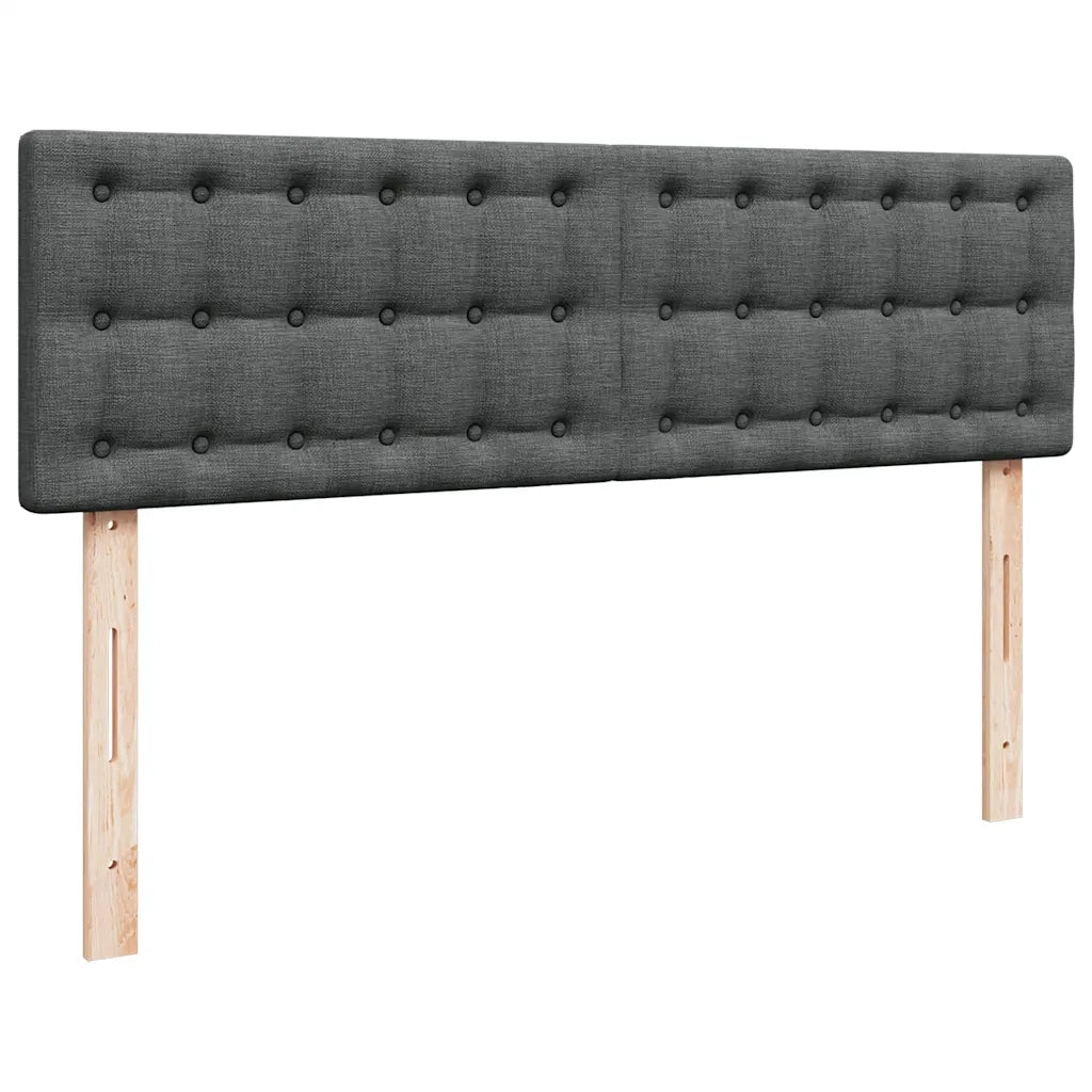 Pouf Letto con Materasso Grigio Scuro 140x200 cm in Tessuto 3311630