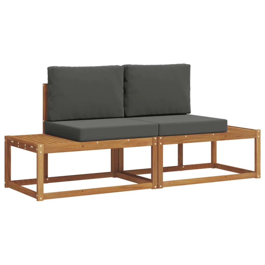 Set di divani da esterno con cuscino 2 pcs Naturale