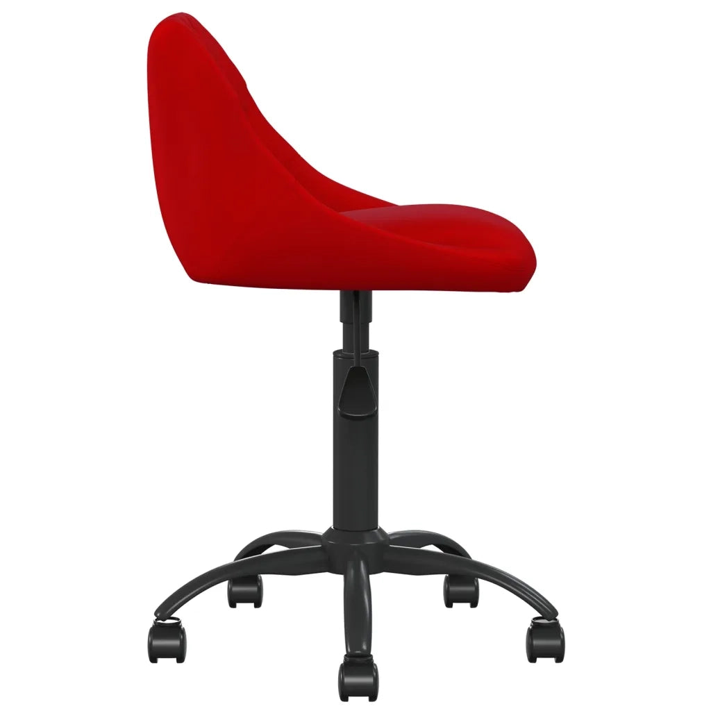 Sedia da Ufficio | Sedia da Gaming Rosso Vino in Velluto