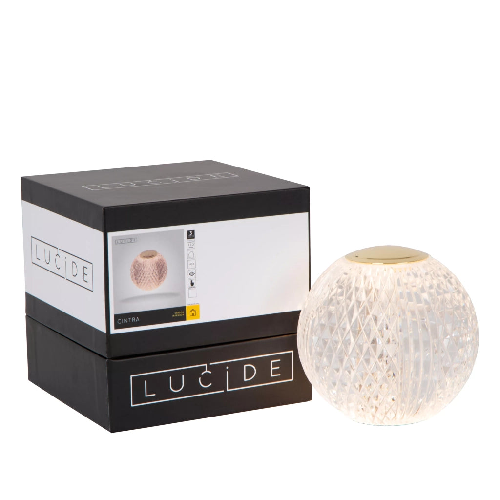 Lampada da tavolo glamour sfera 9cm LED dimmer Lucide