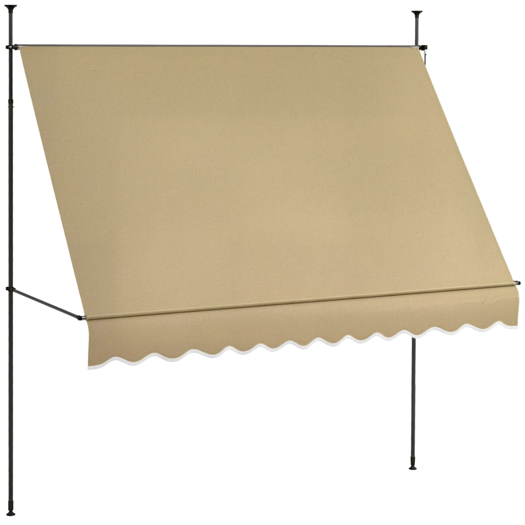Tenda da Sole Retrattile Manuale con Manovella ¨C Xylo ¨C Beige 300x120x210-300 cm Impermeabile Anti-UV