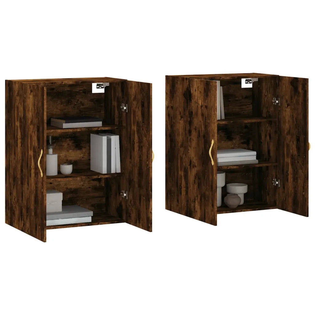 Mobili a Parete 2 pz Rovere Fumo 69,5x34x90 cm 3195608