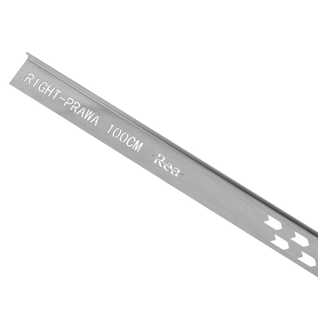 Profilo Doccia Pendenzato 100cm Brush Nickel sinistra