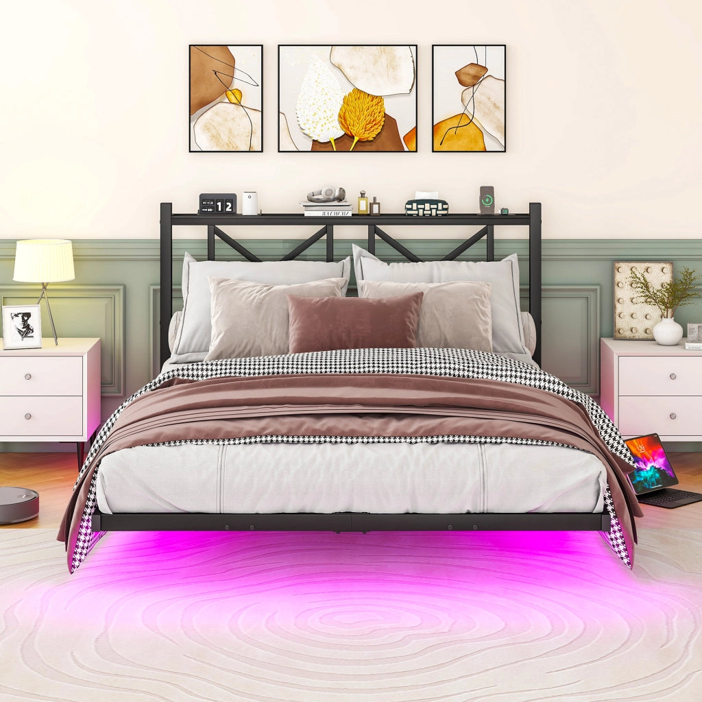 letto a baldacchino metallo nero 140 x 200 cm