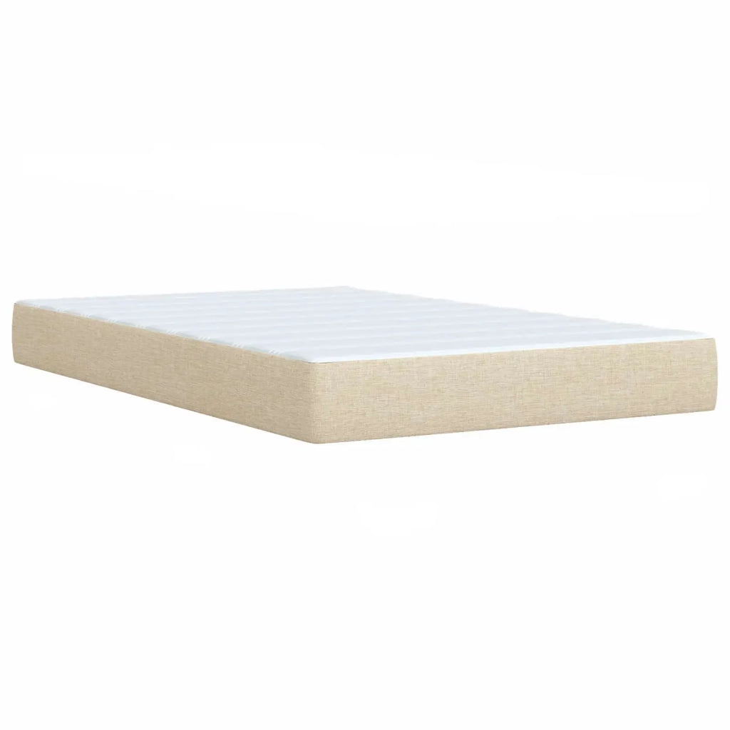 Letto box spring con materasso Crema 120 x 200 cm Tessuto 3454380