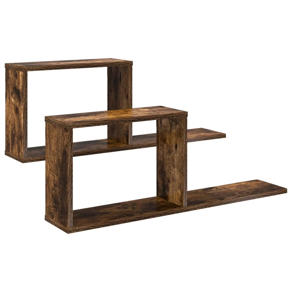 Scaffali flottanti 2 pcs Rovere Fumo 80 x 15 x 30 cm 8012325