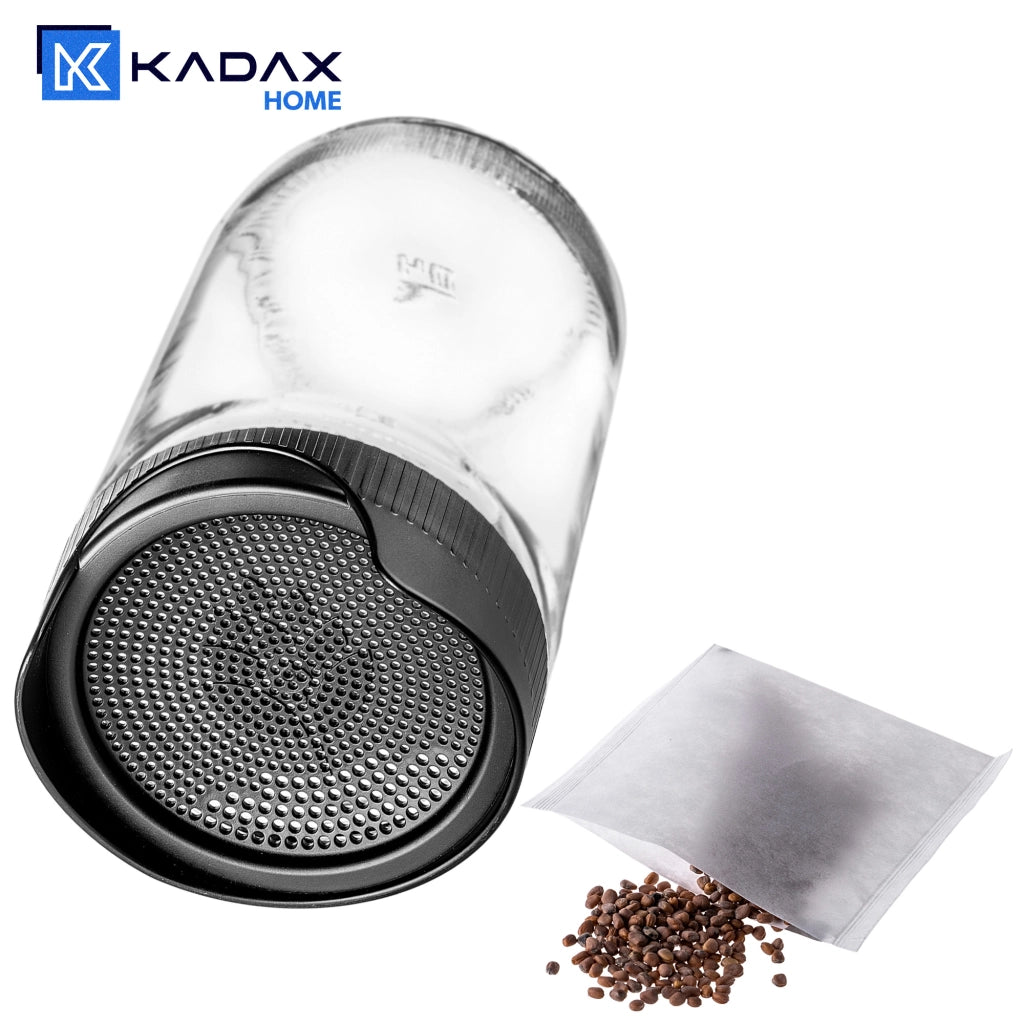 KADAX Zestaw Słój Anna 720ml fi82 TO-720 Franko + Plastikowa zakrętka do słoików fi82, kiełkownica K17503