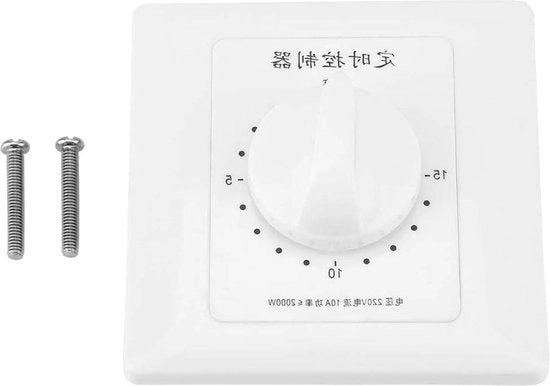 Contatore a Tempo Decrementale da 15 Minuti - Interruttore Meccanico per Pompaggio Acqua in Cucina - Risparmio Energetico - Timer per Ricarica Telefono - Lampada Decorativa per Vacanze