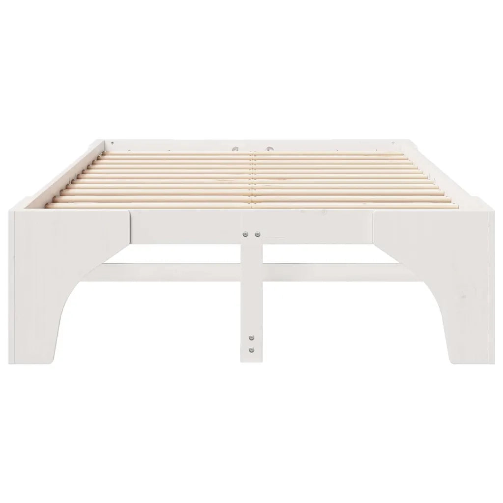 Struttura del letto Bianco 120 x 190 cm Pino massello