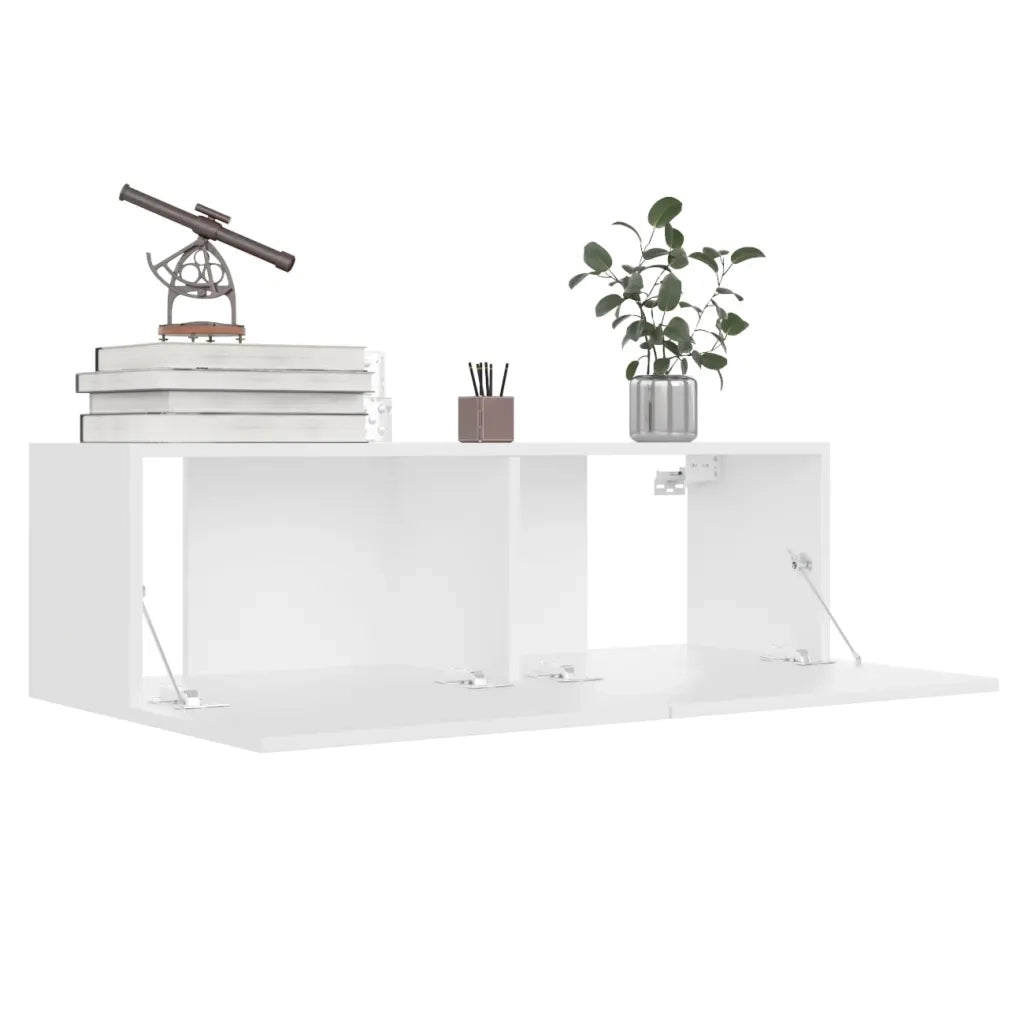 Set Mobili Porta TV 8 pz Bianco in Legno Multistrato 3078649