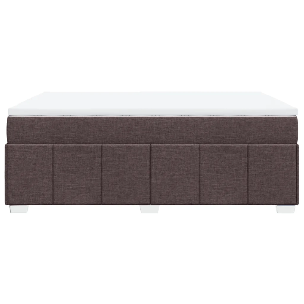 Giroletto a Molle con Materasso Marrone Scuro 140x200cm Tessuto 3285480