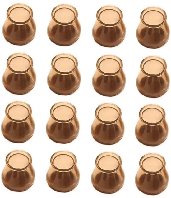 Protezioni per gambe di mobili 16 pezzi - Silicone/Rubber - Protezioni per pavimento - Antiscivolo - Impermeabili - Idonee per piedi di mobili da 30 a 45 mm - Protezioni per mobili