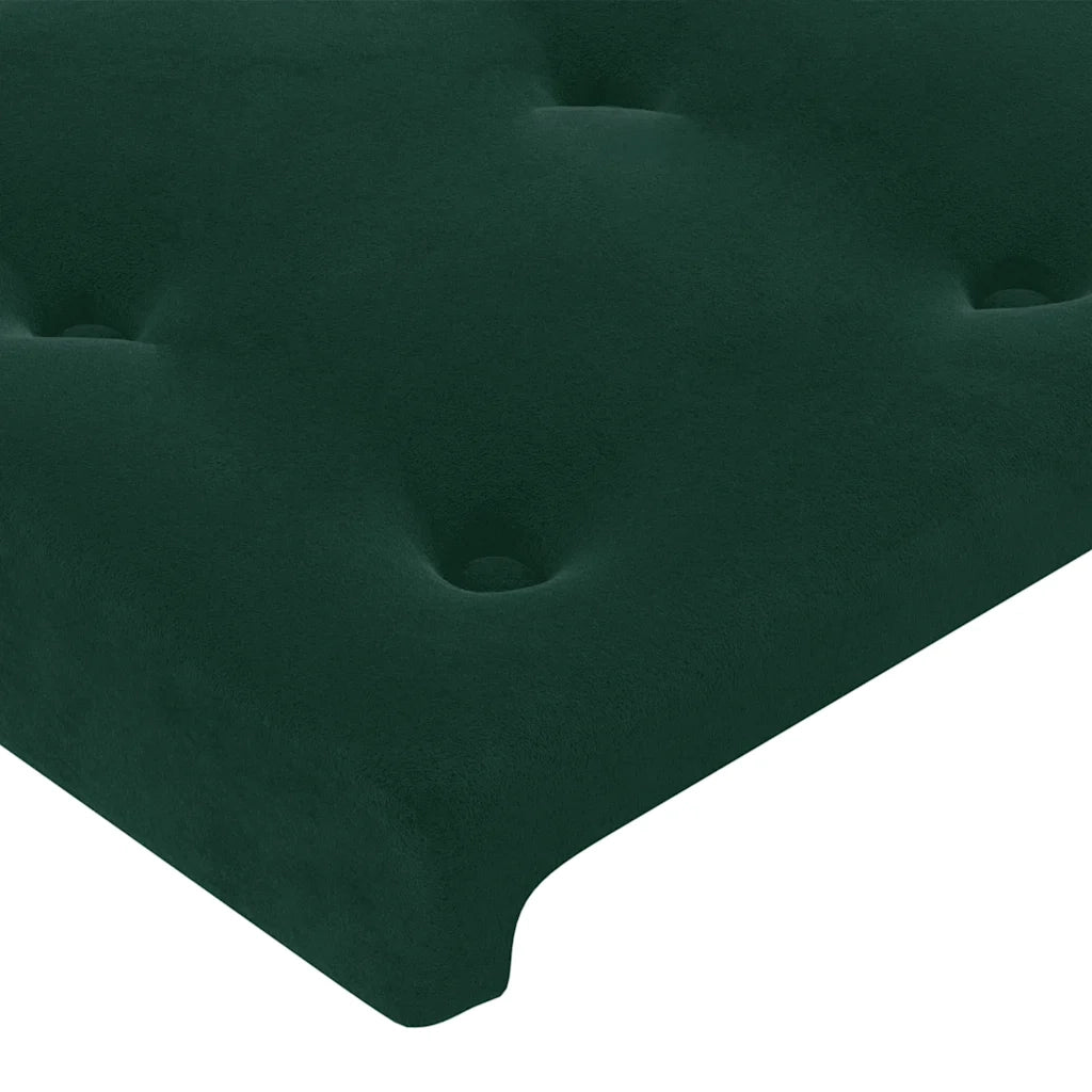 Testiera Verde Scuro 160x5x78/88 cm in Velluto 346493