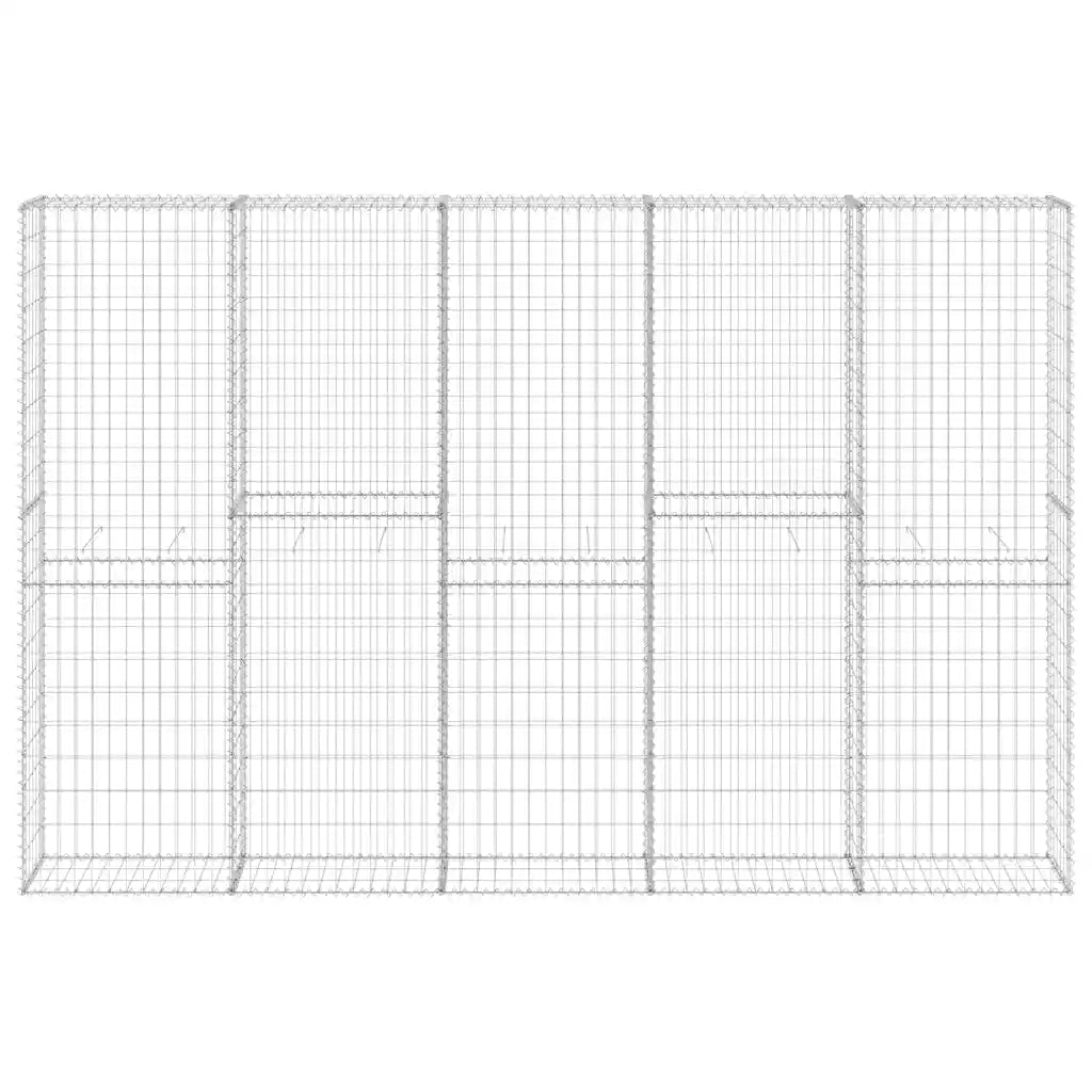Gabbione in Acciaio Zincato Coperto 300x30x200 cm 147823