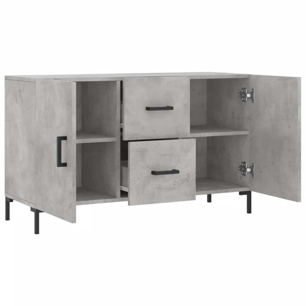 Credenza | Madia | Buffet da pranzo | Armadio da pranzo Grigio Cemento 100x36x60 cm in Legno Multistrato